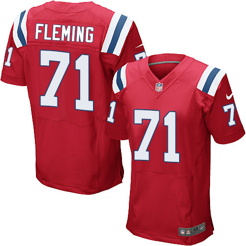 Men's Elite Cameron Fleming Nike Jersey Red Alternate - #71 NFL New England Patriots